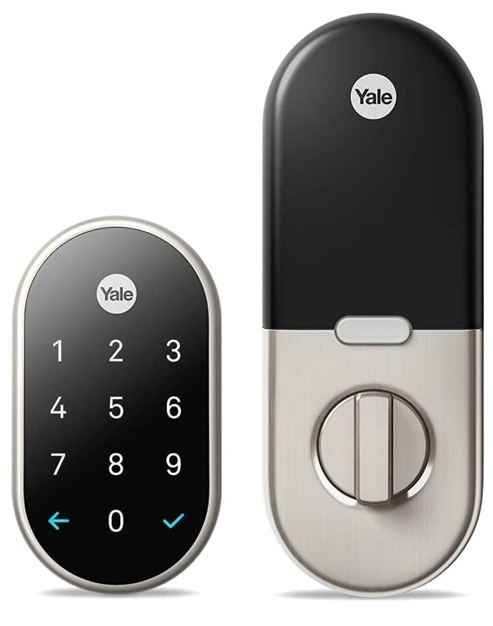 Google Nest x Yale Smart Lock Satin Nickel Touchscreen Deadbolt Keyless Entry